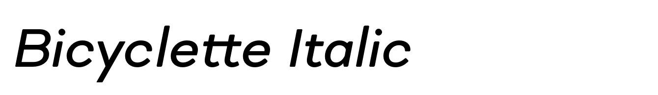 Bicyclette Italic